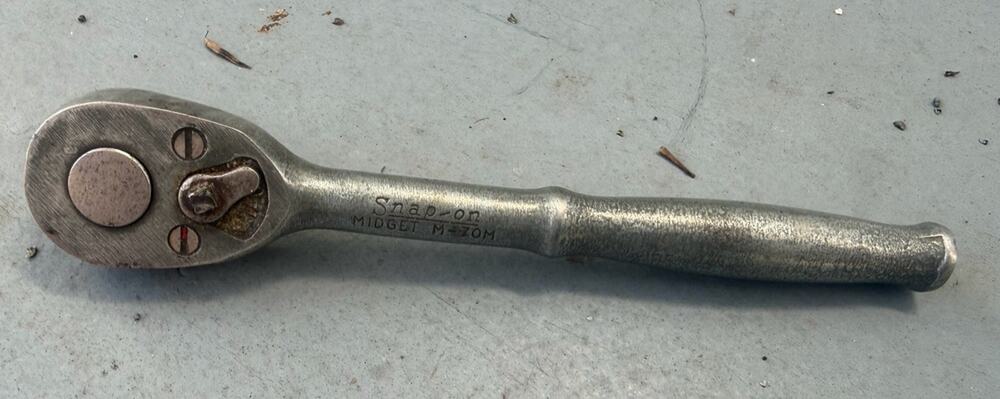 Vintage Snap On 1/4” Drive Midget Ratchet M-70 M 1854513